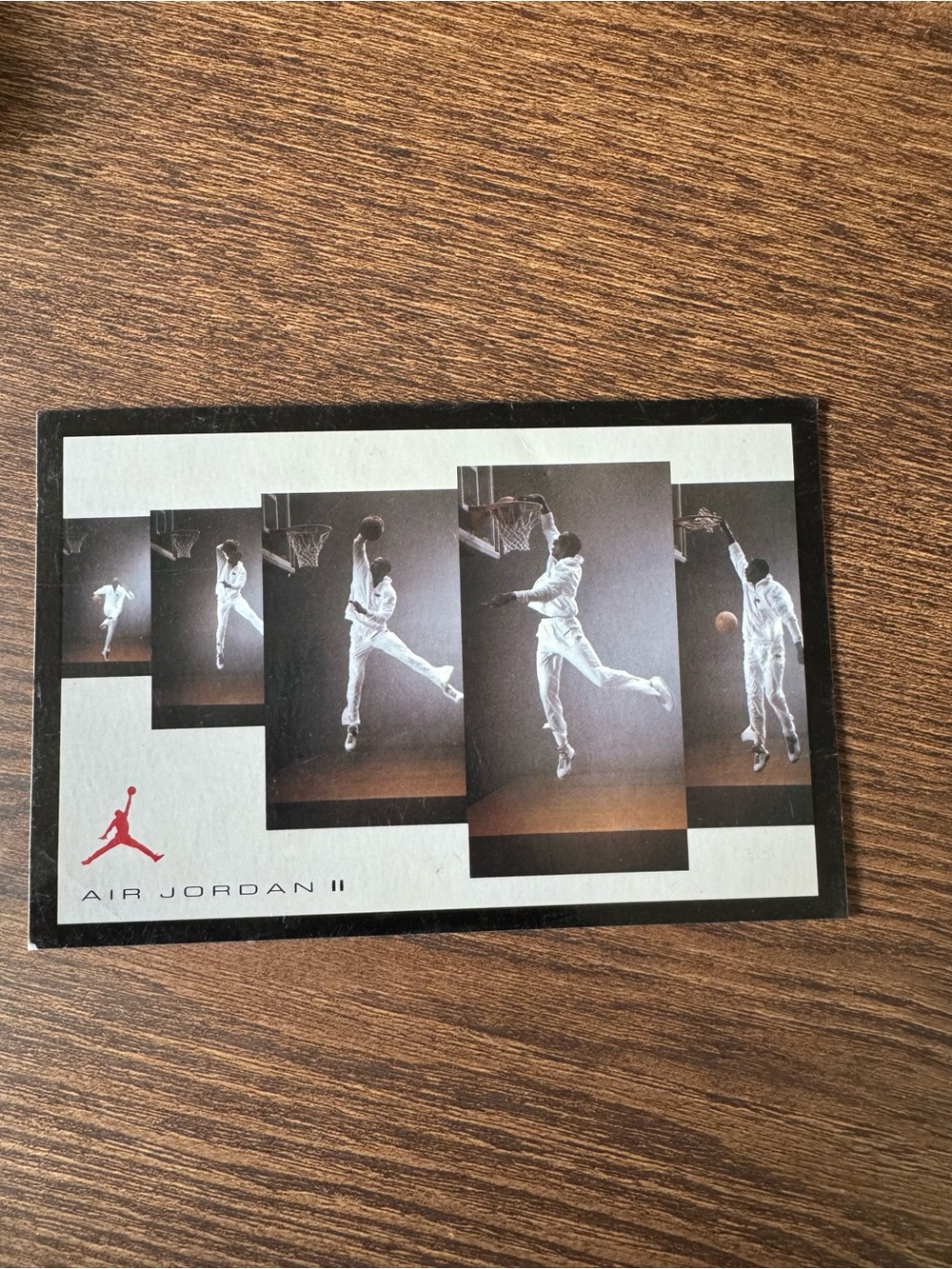 Air Jordan Insert card. with history of Jordans.
